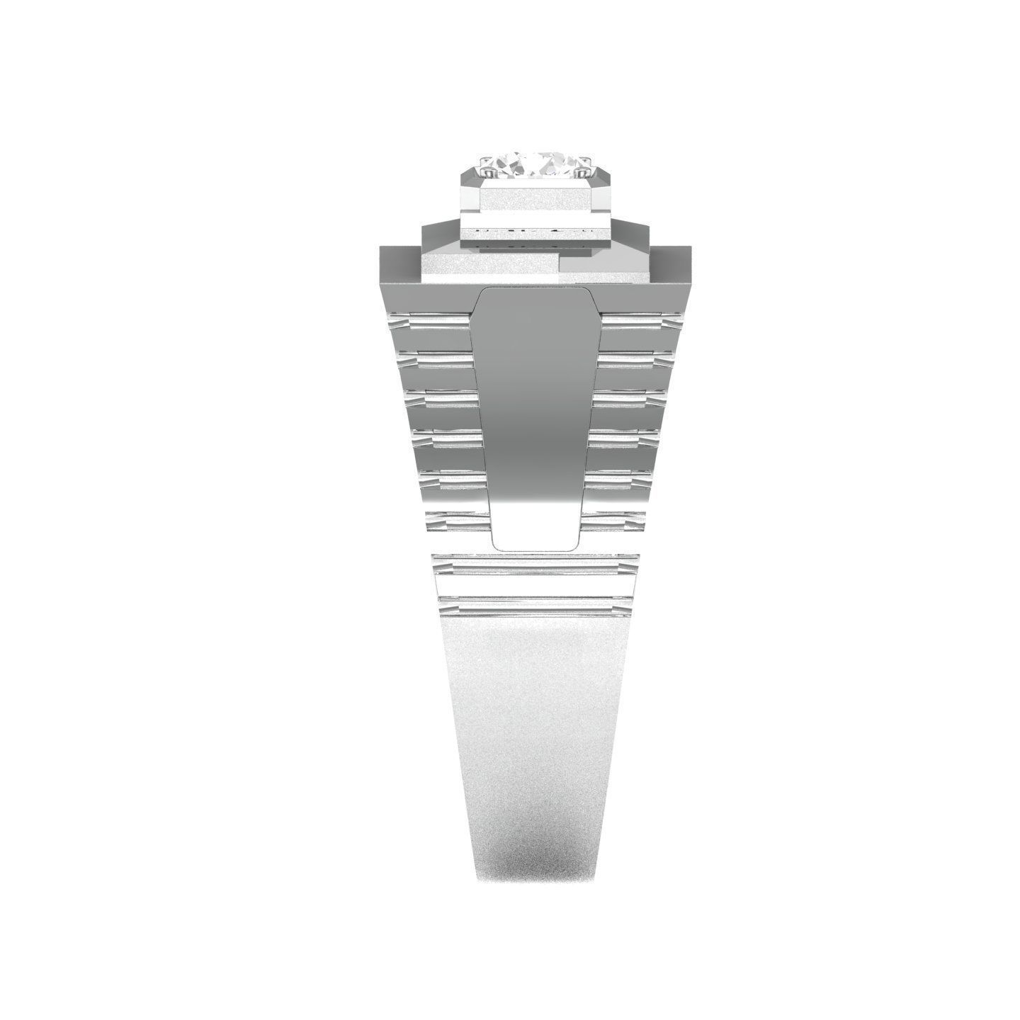 solitaire wedding engagement men ring 3dm render detail 3D print model_7