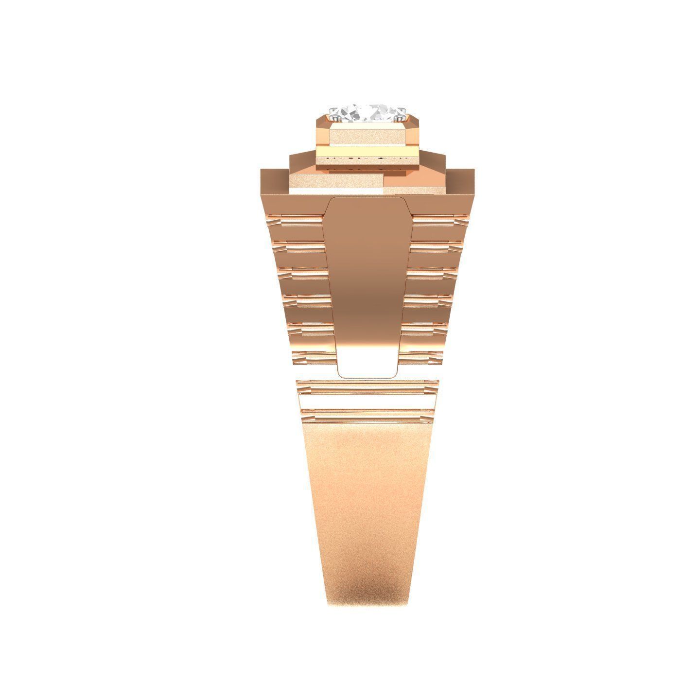 solitaire wedding engagement men ring 3dm render detail 3D print model_6