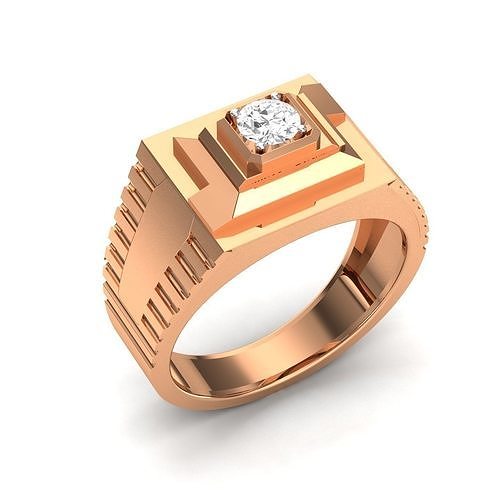 solitaire wedding engagement men ring 3dm render detail 3D print model