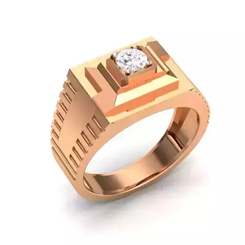 solitaire wedding engagement men ring 3dm render detail 3D print model