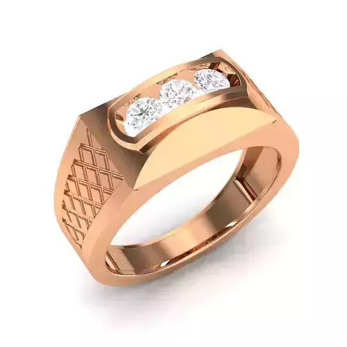 solitaire wedding engagement men ring 3dm render detail
