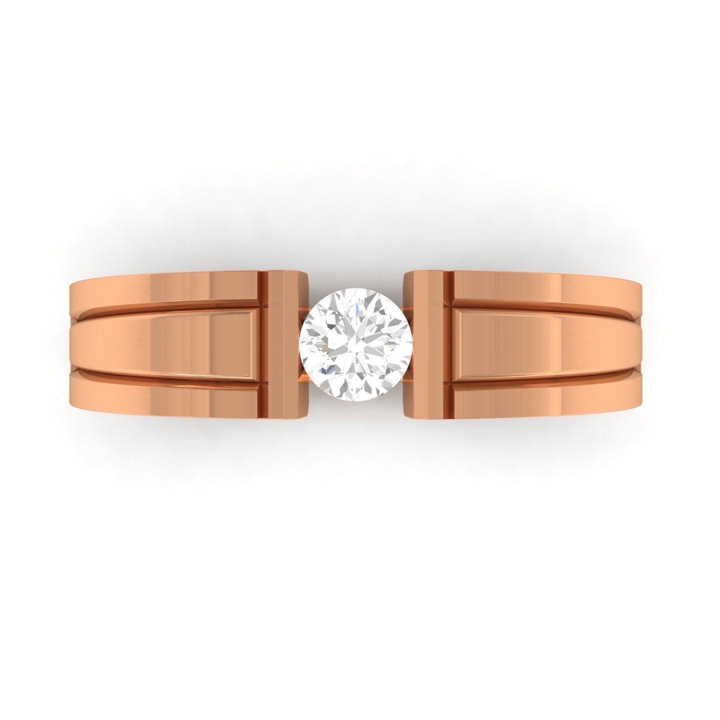 solitaire wedding engagement men ring 3dm render detail 3D print model_9