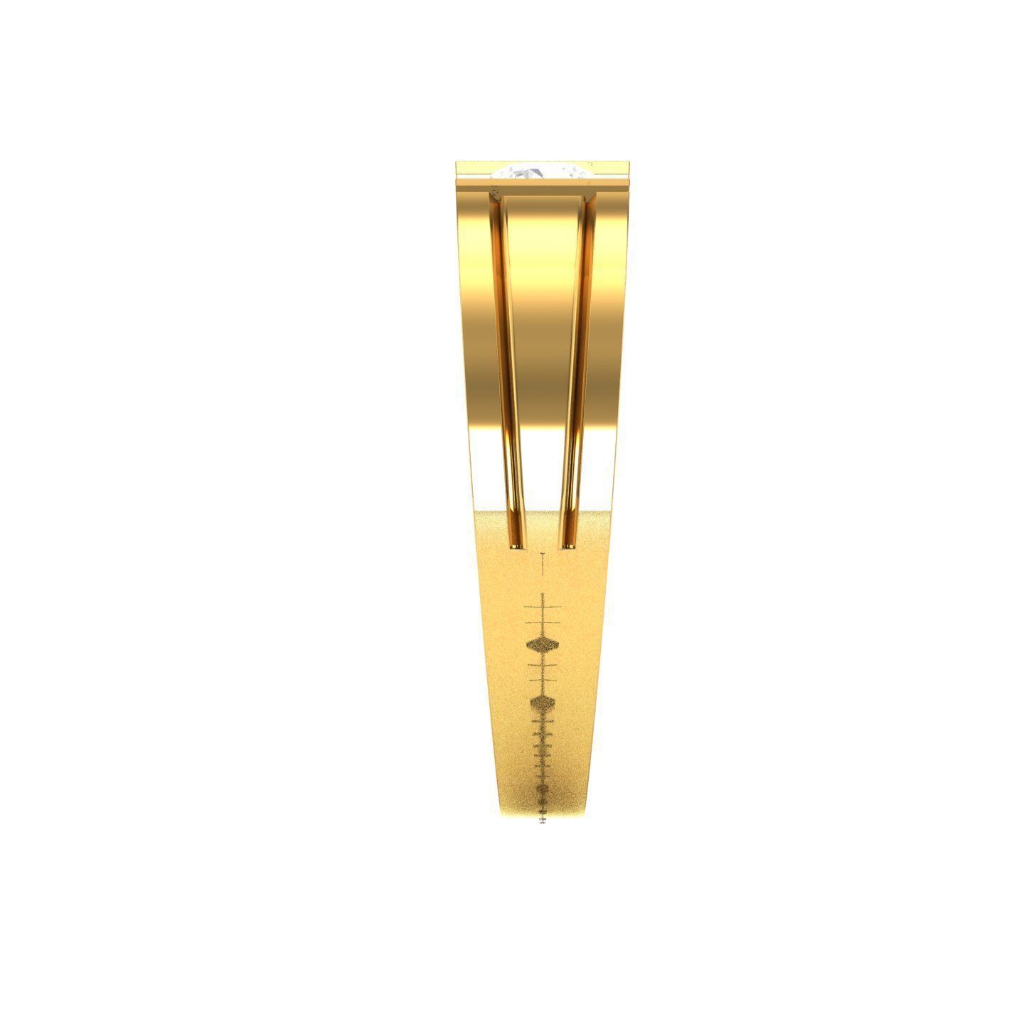 solitaire wedding engagement men ring 3dm render detail 3D print model_8