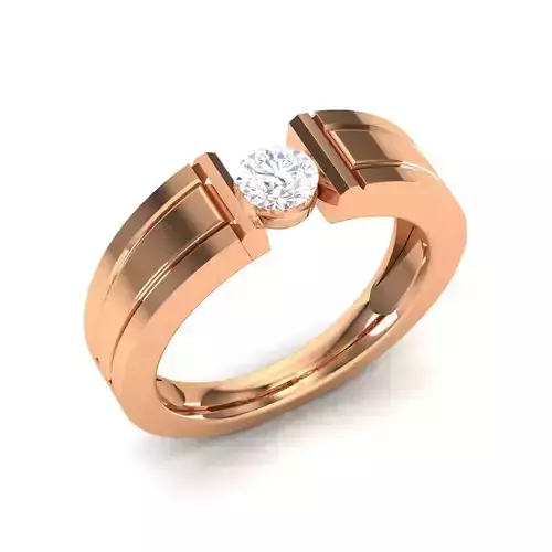 solitaire wedding engagement men ring 3dm render detail 3D print model