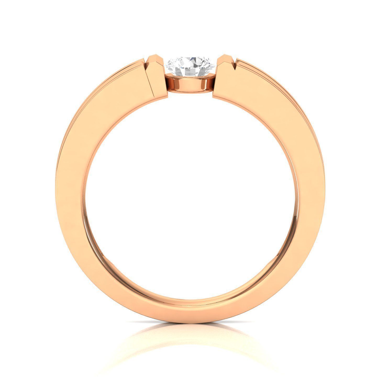 solitaire wedding engagement men ring 3dm render detail 3D print model_3