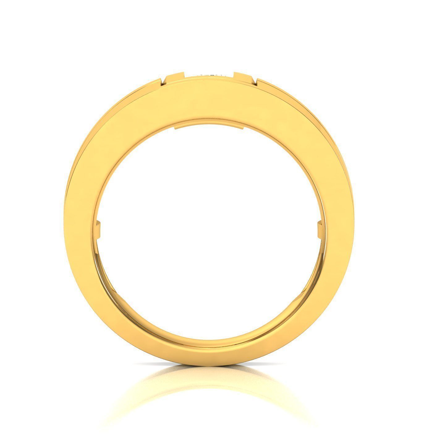 solitaire wedding engagement men ring 3dm render detail 3D print model_5