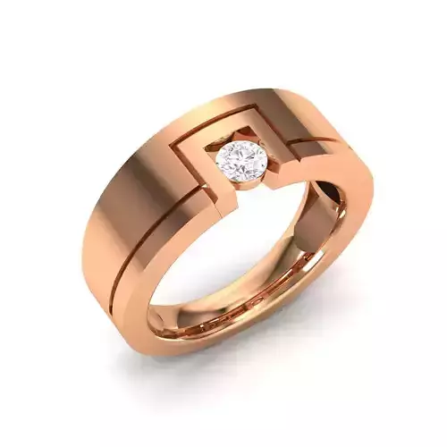 solitaire wedding engagement men ring 3dm render detail 3D print model