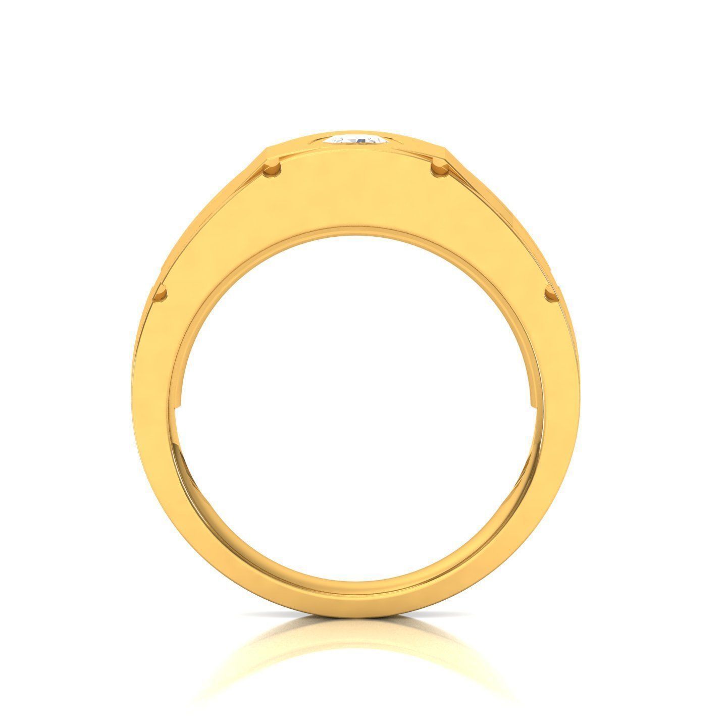 solitaire wedding engagement men ring 3dm render detail 3D print model_5