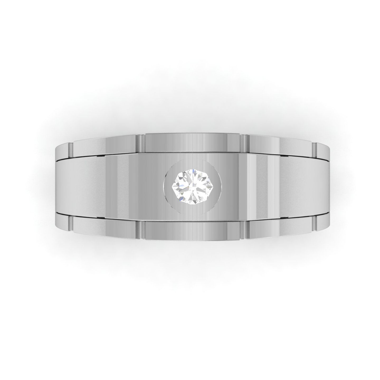 solitaire wedding engagement men ring 3dm render detail 3D print model_10
