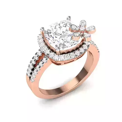 solitaire wedding engagement women ring 3dm render detail 3D print model