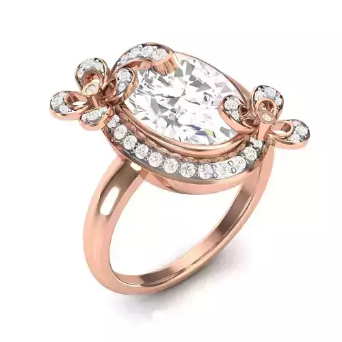 solitaire wedding engagement women ring 3dm render detail 3D print model