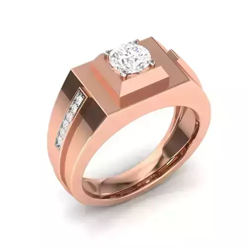 solitaire wedding engagement men ring 3dm render detail