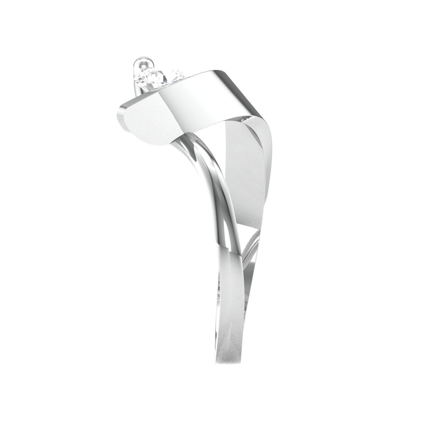 solitaire wedding engagement women ring 3dm render detail 3D print model_7