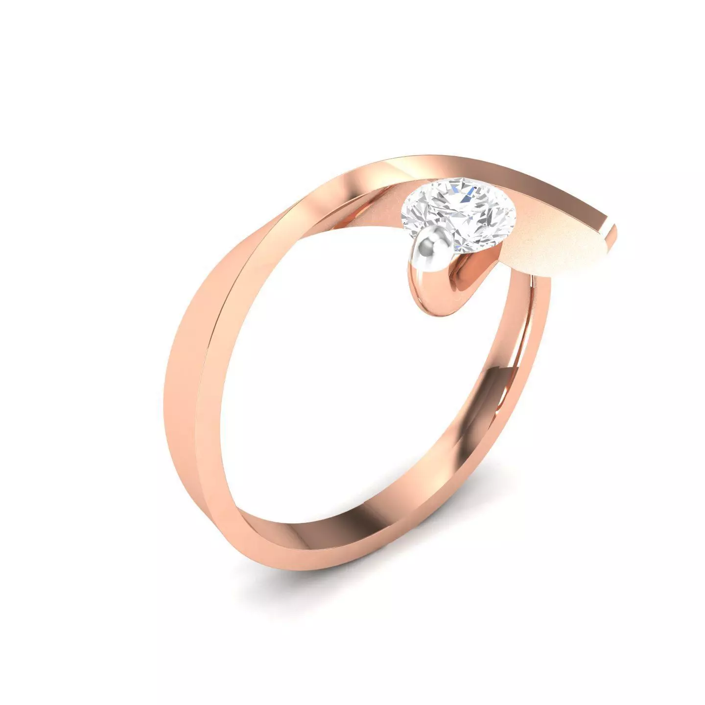 solitaire wedding engagement women ring 3dm render detail 3D print model_0