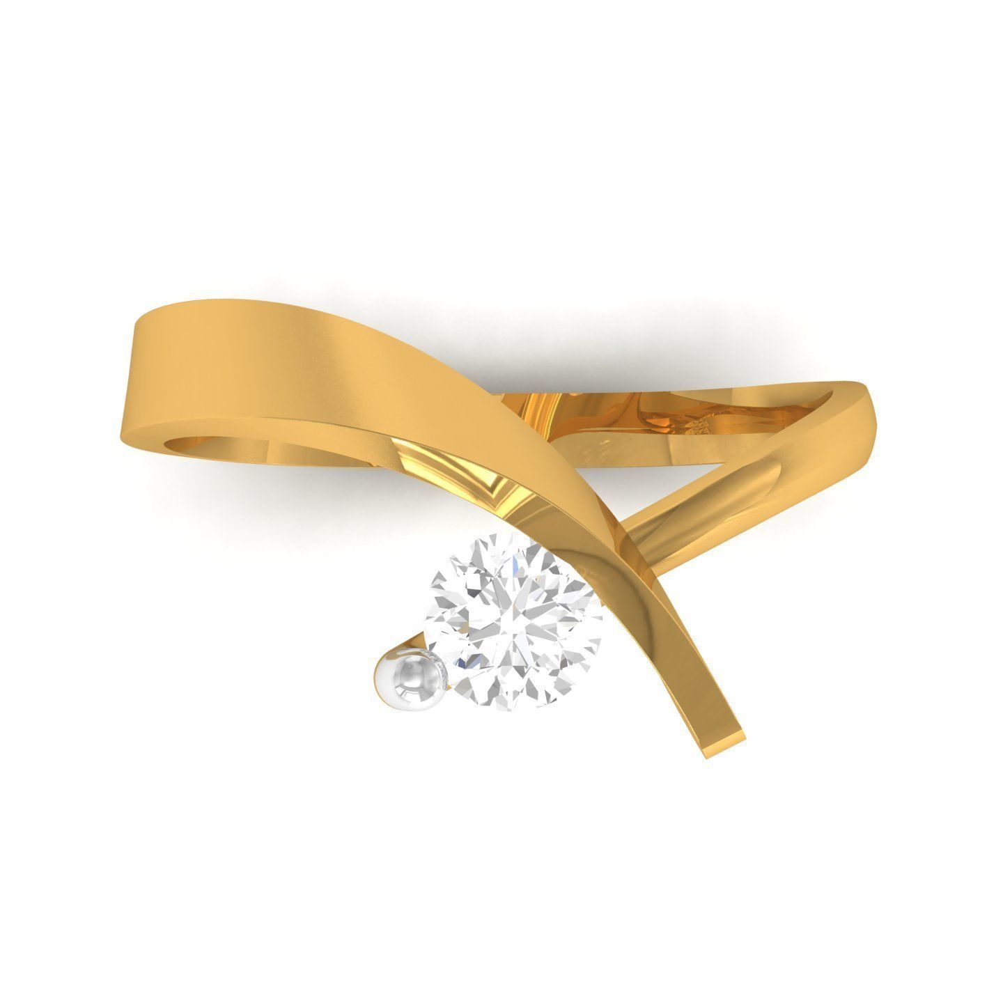 solitaire wedding engagement women ring 3dm render detail 3D print model_11