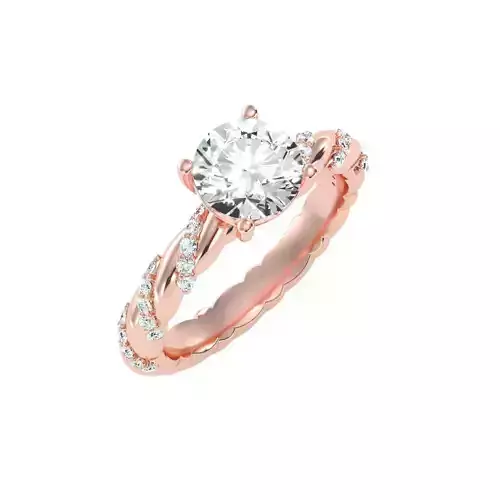 solitaire wedding engagement women ring 3dm render detail