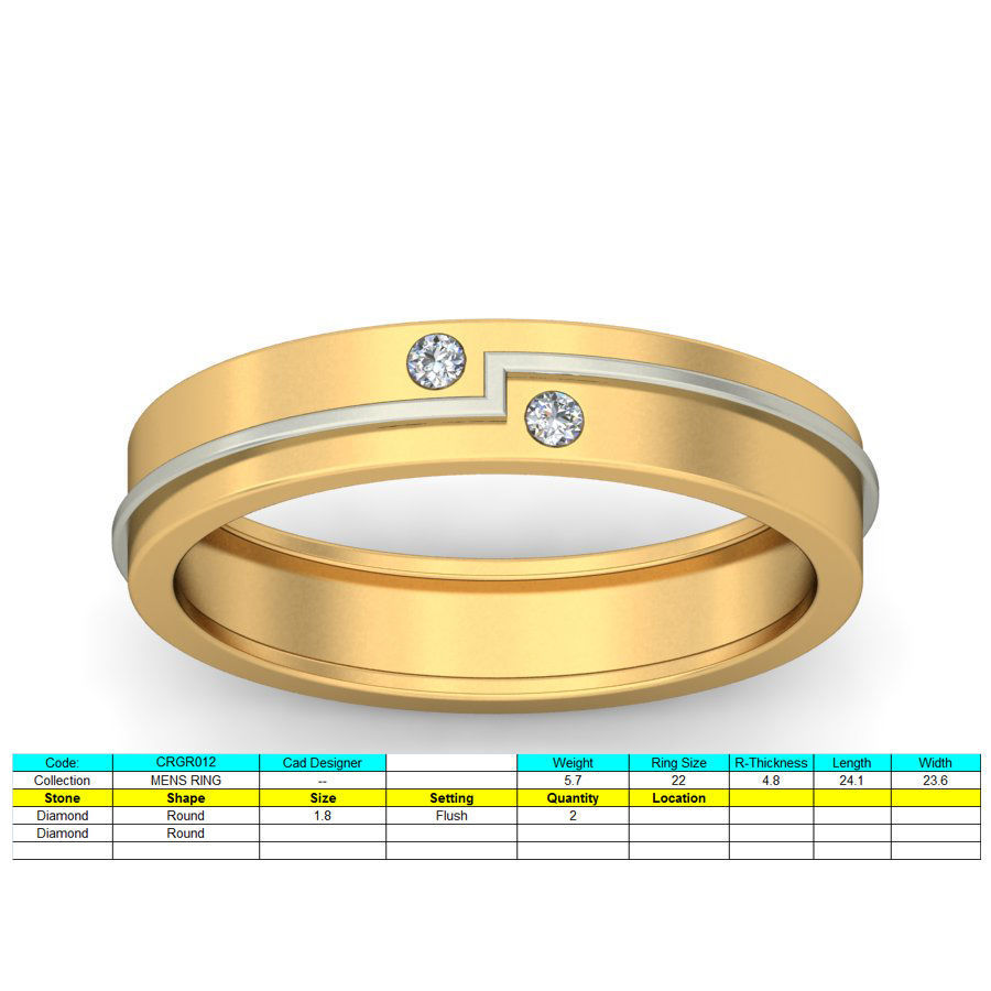 solitaire wedding engagement men ring 3dm render detail 3D print model_1