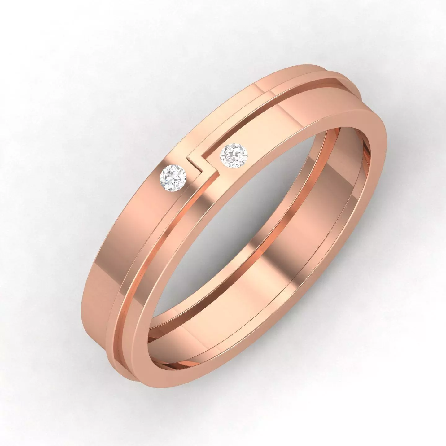 solitaire wedding engagement men ring 3dm render detail 3D print model_0