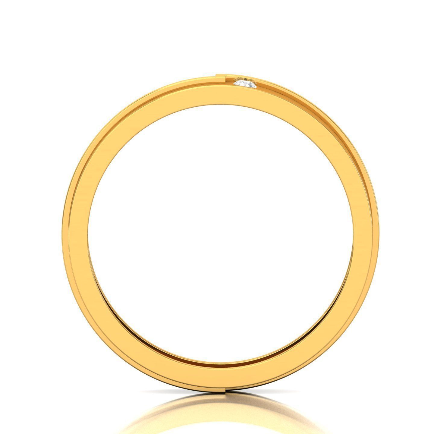 solitaire wedding engagement men ring 3dm render detail 3D print model_7