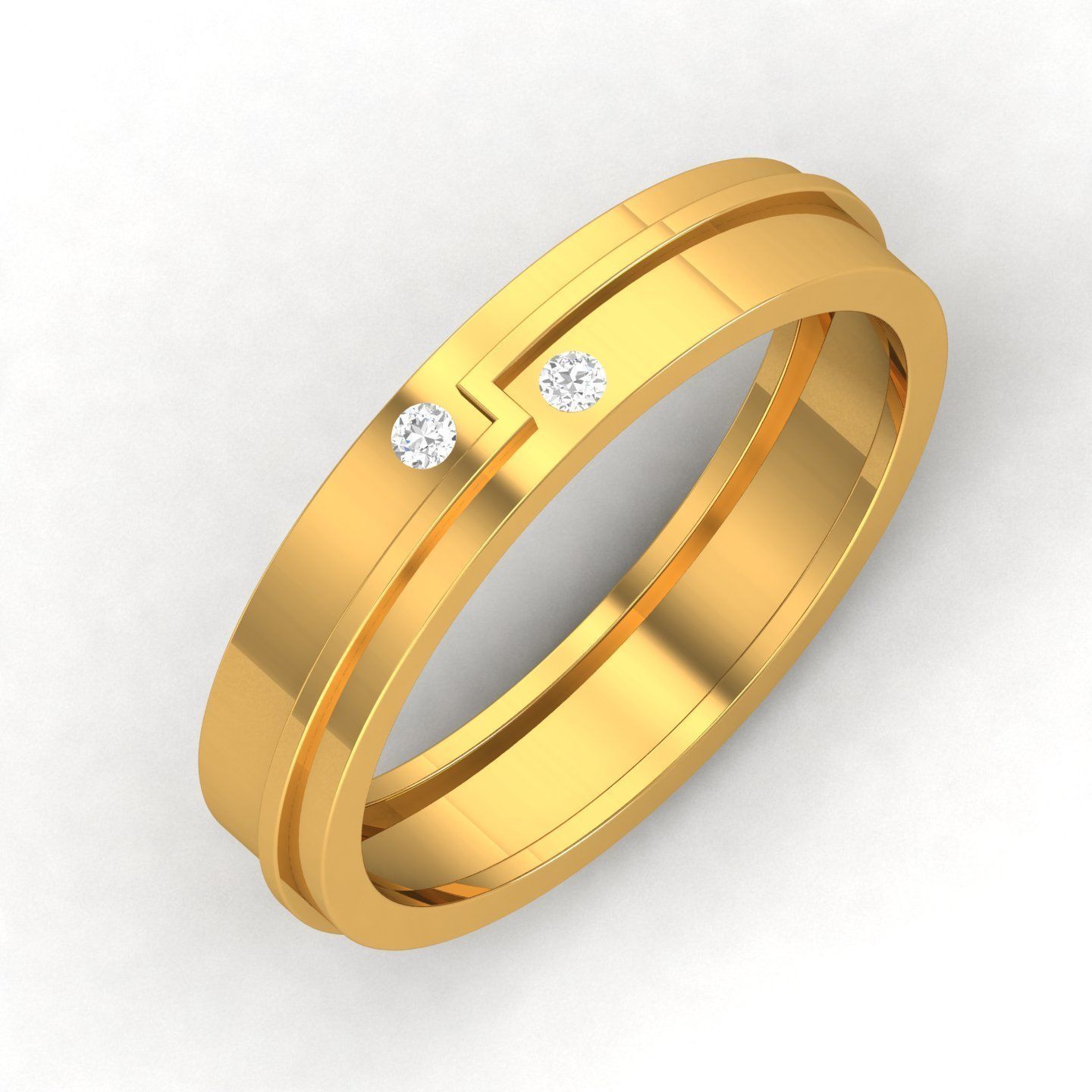 solitaire wedding engagement men ring 3dm render detail 3D print model_3