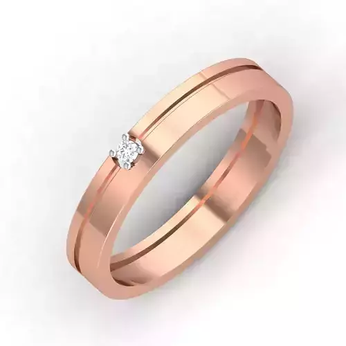 solitaire wedding engagement men ring 3dm render detail