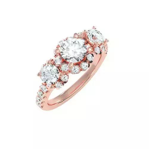 solitaire wedding engagement women ring 3dm render detail 3D print model