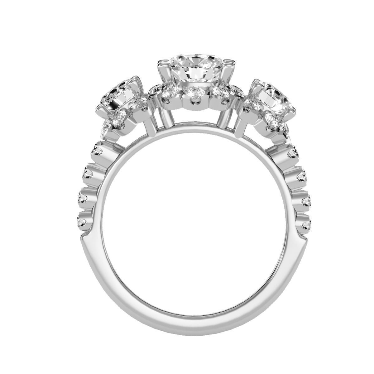 solitaire wedding engagement women ring 3dm render detail 3D print model_5