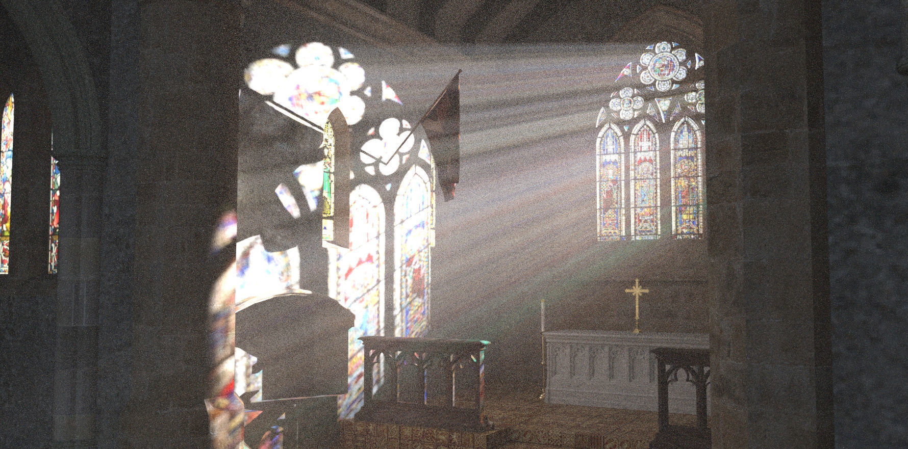 Church Nave 3D model_3