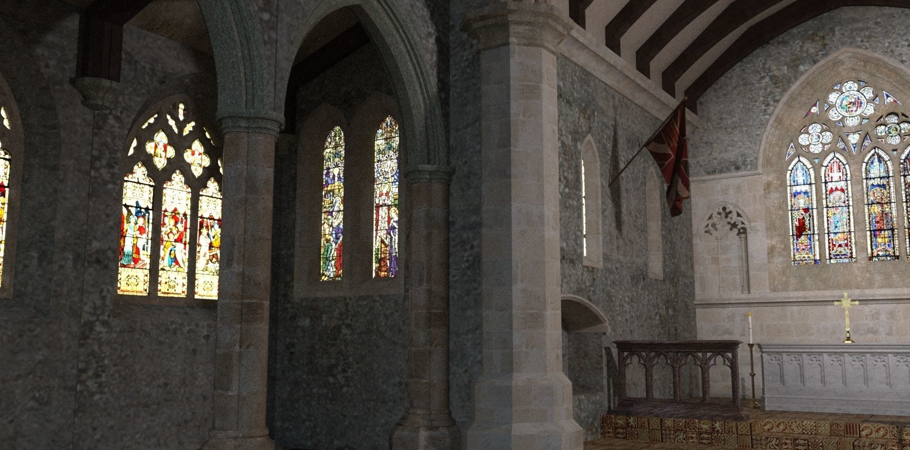 Church Nave 3D model_1