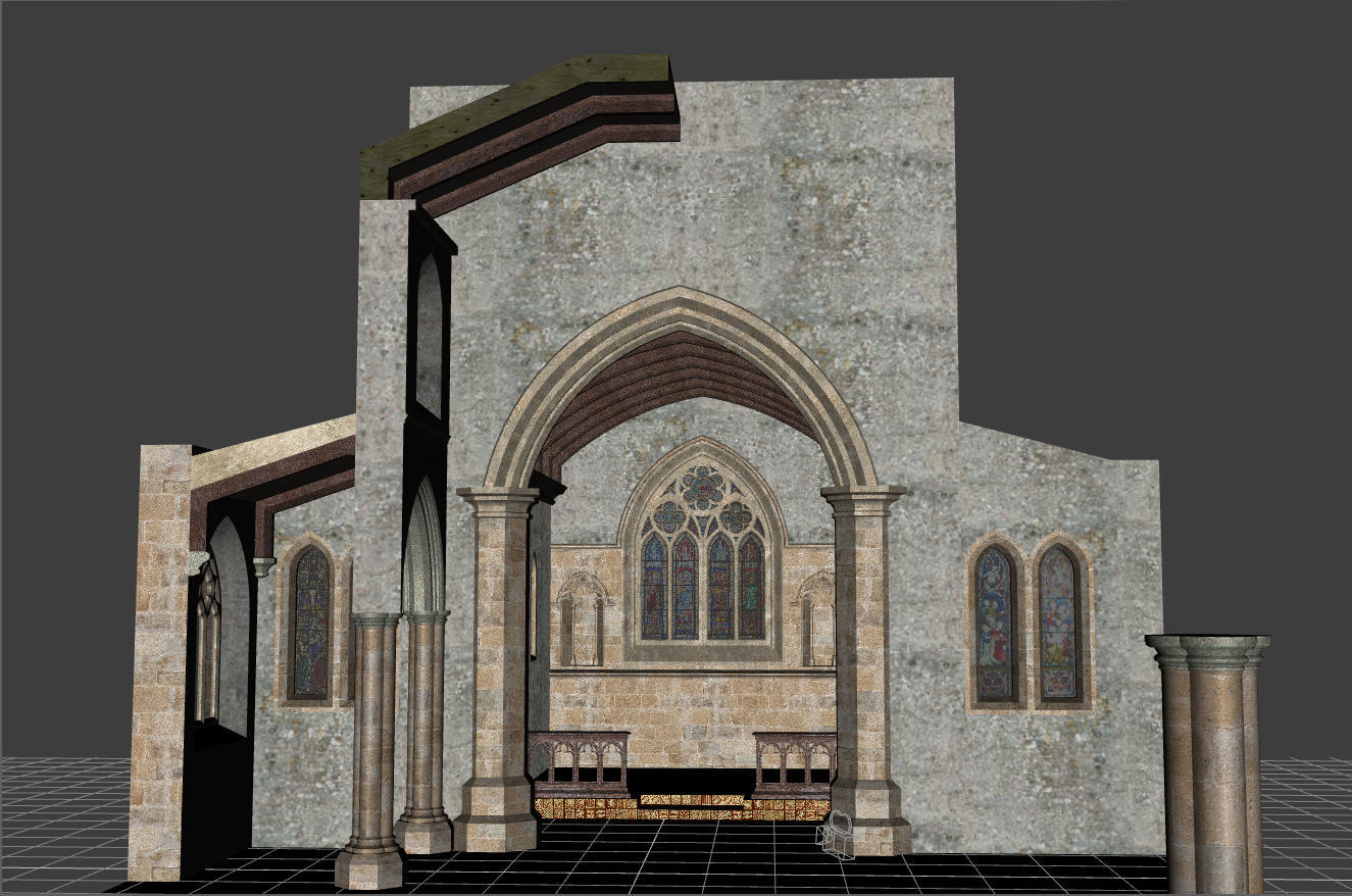 Church Nave 3D model_6