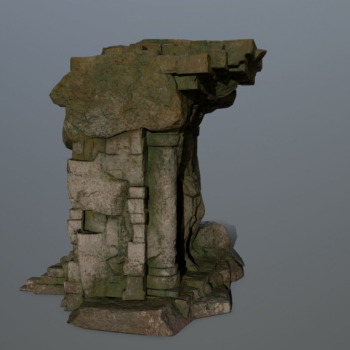 statue stone Low-poly 3D model_3