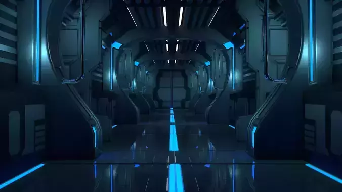 Sci Fi Corridor 3D model