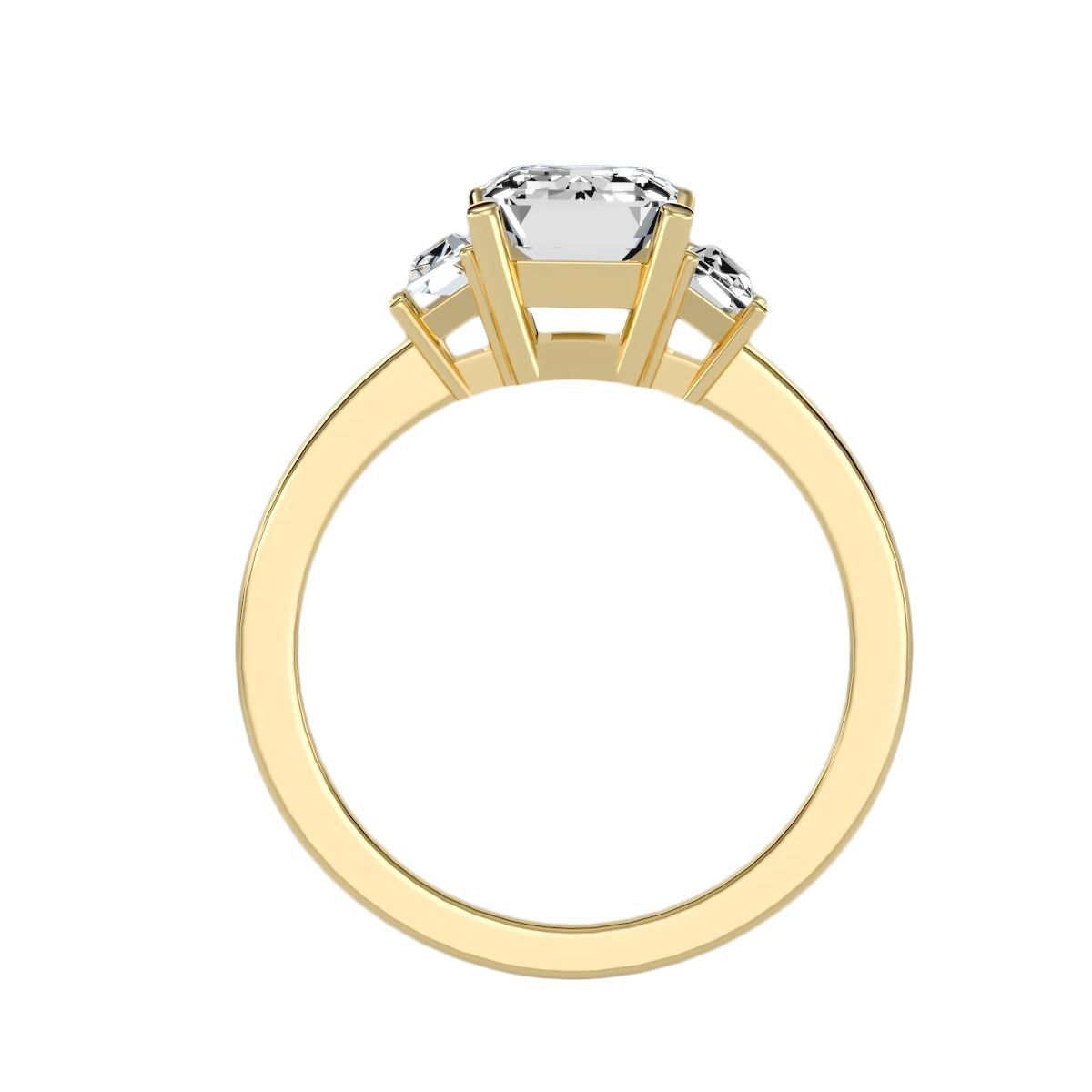 solitaire wedding engagement women ring 3dm render detail 3D print model_7