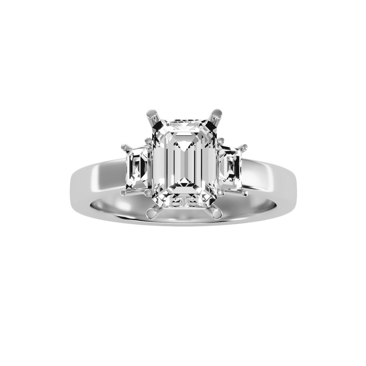 solitaire wedding engagement women ring 3dm render detail 3D print model_6