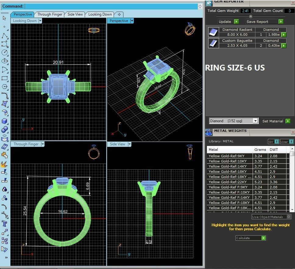 solitaire wedding engagement women ring 3dm render detail 3D print model_12