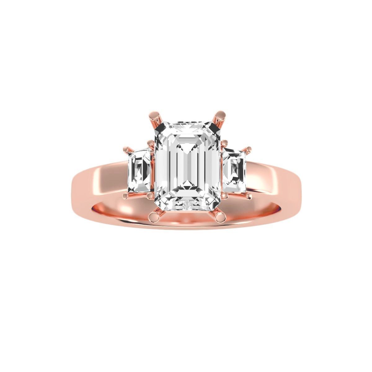 solitaire wedding engagement women ring 3dm render detail 3D print model_2