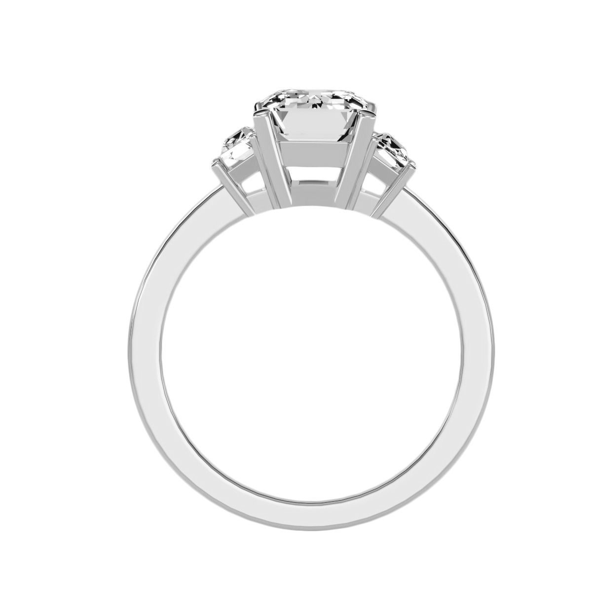 solitaire wedding engagement women ring 3dm render detail 3D print model_3