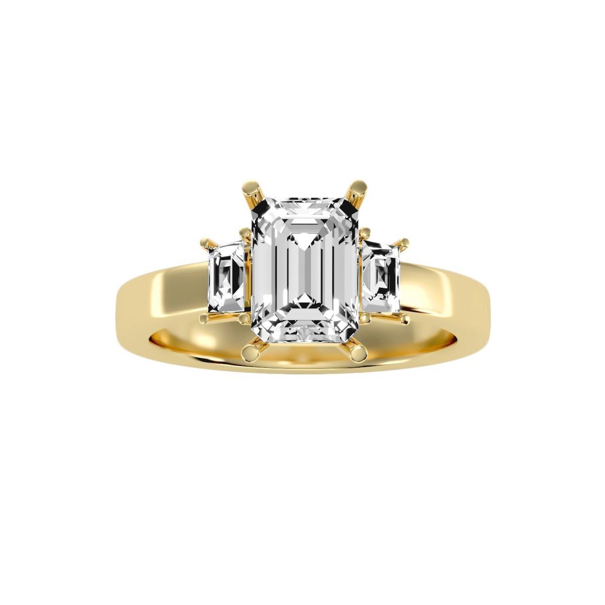 solitaire wedding engagement women ring 3dm render detail 3D print model_11