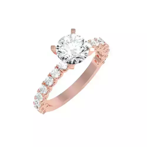 solitaire wedding engagement women ring 3dm render detail