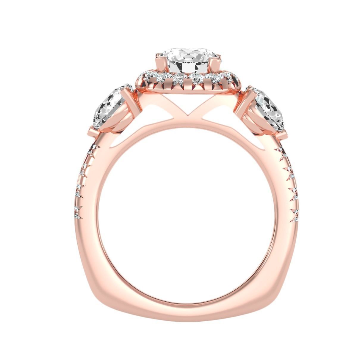 solitaire wedding engagement women ring 3dm render detail 3D print model_1