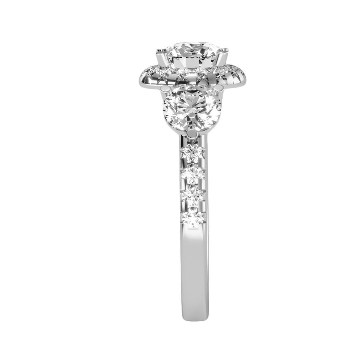 solitaire wedding engagement women ring 3dm render detail 3D print model_6