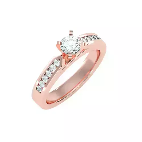 solitaire wedding engagement women ring 3dm render detail