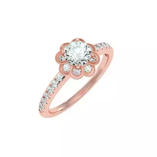 solitaire wedding engagement women ring 3dm render detail 3D print model