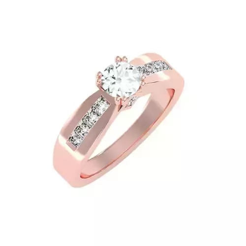 solitaire wedding engagement women ring 3dm render detail