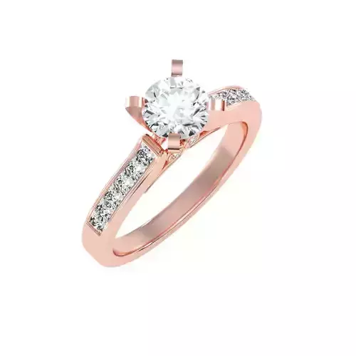 solitaire wedding engagement women ring 3dm render detail