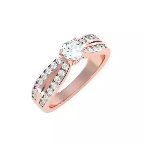 solitaire wedding engagement women ring 3dm render detail