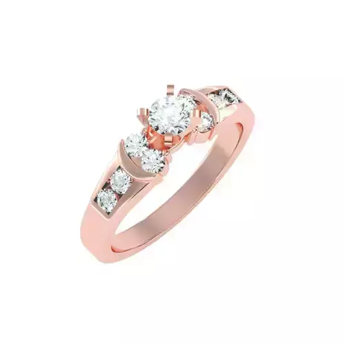 solitaire wedding engagement women ring 3dm render detail