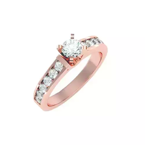 solitaire wedding engagement women ring 3dm render detail