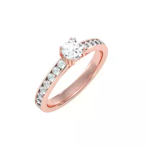solitaire wedding engagement women ring 3dm render detail