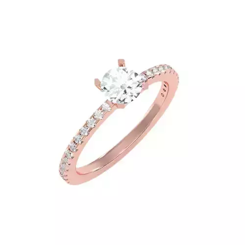 solitaire wedding engagement women ring 3dm render detail